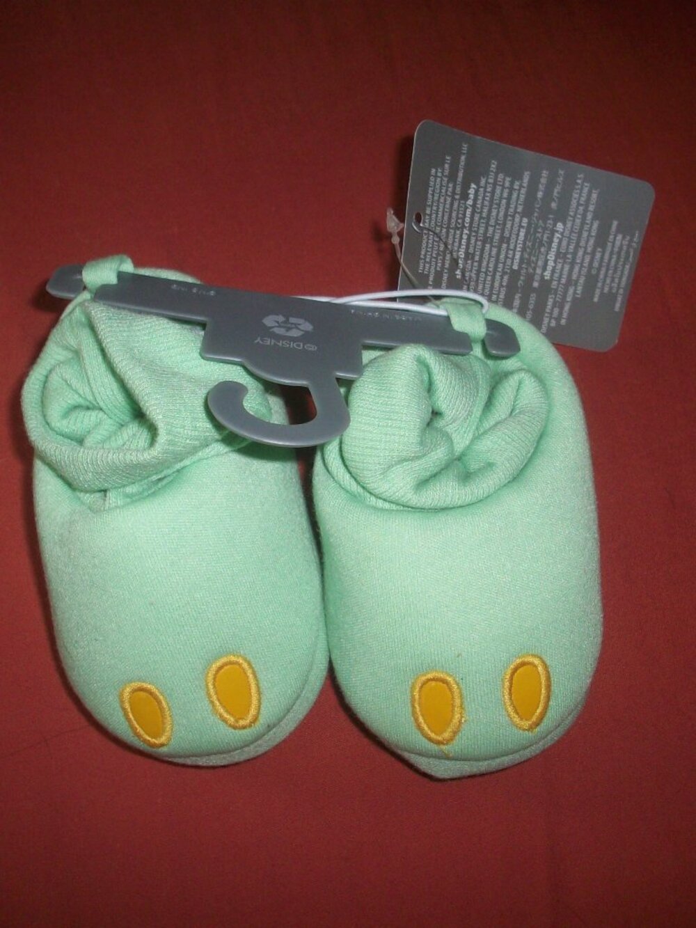 Disney Store Grogu Baby Shoes Booties Slippers Mandalorian Costume Crib 6/12 M